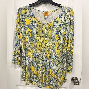 Ruby Rd Womens 2x Plus Size Flowy Top